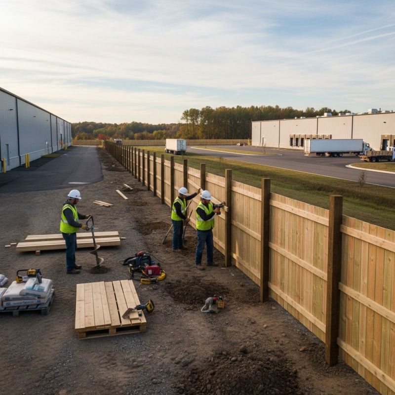 Business Fence Installation detail